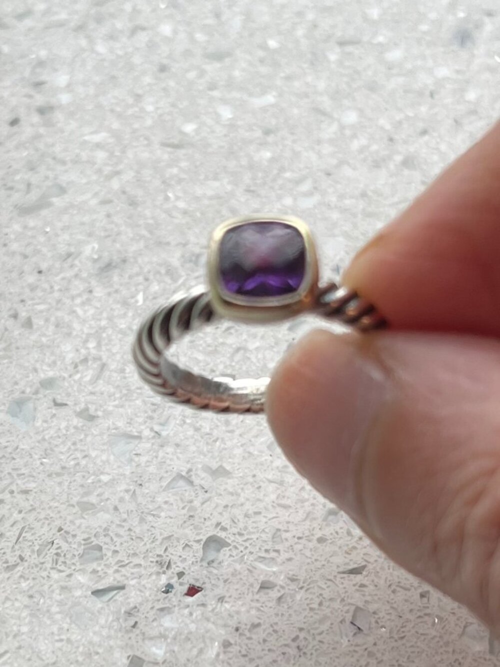 David Yurman Amethyst Vintage Ring